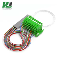 Divisor PLC de Tubo de Acero Mini HJ 1x8 1x16 1x32, Compatible con Telcordia, Baja Pérdida de Inserción, Módulo Compacto, Conector SC/APC, GSM/GPRS