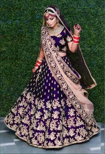 -- New-มีสไตล์และสวยงามเจ้าสาว Koti ,Lehenga ชุดที่มีสง่างามประดับในแก้วคริสตัลลูกปัดหินทำงานสำหรับงานแต่งงาน = 2021 - Product Image 2
