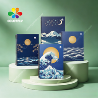 Cuaderno Espiral Doble con Tapa Dura A4 Personalizado al por Mayor, Diseño de Estilo Chino, Libro para Estudiantes