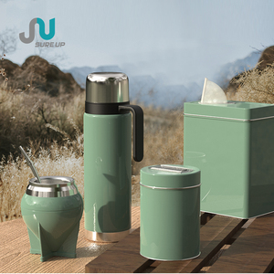 Coffret cadeau Yerba mate Cup And Tea Caddy Suit Thermal Termo Vaccum Flask en acier inoxydable pour thé ou café - Product Image 1