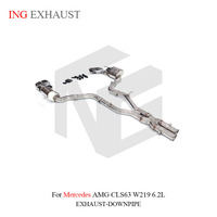 Catback de soupape d'échappement en acier inoxydable de haute qualité ING pour Mercedes AMG CLS63 W219 6.2L avec pièces de tuyau haute performance