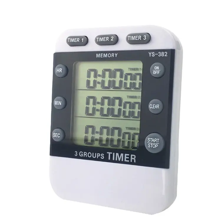 Multi-group Timer Kitchen Reminder Laboratory Digital 3 Channel Group countdown Stopwatch Timer
