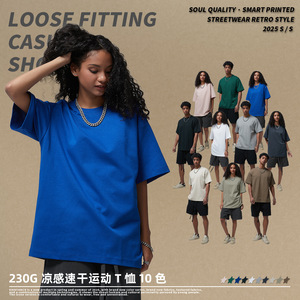 Collezione Primavera Estate T-Shirt Sportiva a Maniche Corte di Alta Qualità 230G Fresca ad Asciugatura Rapida Anti-Pilling in Maglia per Uomo Vestibilità Comoda - Product Image 2