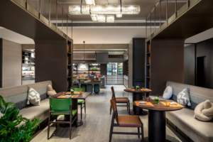 Custom Solid Wood <b>Restaurant</b> Furniture <b>Set</b> for Commercial Use Hotel & Coffee Shop Booth Seats Modern Design Durable - Product Image 5