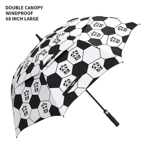 Wholesale <b>Large</b> 68 Inch Golf <b>Umbrella</b> Double Canopy Windproof <b>Umbrella</b> Heavy Duty Fiberglass Ribs Custom Logo Outdoor - Product Image 3