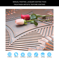 Carreaux de plafond en étain gaufré cuivre rustique vintage Panneaux ignifuges pour décoration intérieure d'hôtel Grid-PL81 de plafond faciles pour