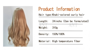 <span class=keywords><strong>Perruque</strong></span> synthétique 13x4 HD Lace Front en fibre haute température, couleur kaki, ondulée, soyeuse et douce, pour toutes les occasions - Product Image 2