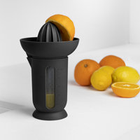 Blim Plus Made in Italy Eco-vriendelijke keukenweegschalen met 0,5 liter kan, vaatwasserbestendig, zwart plastic