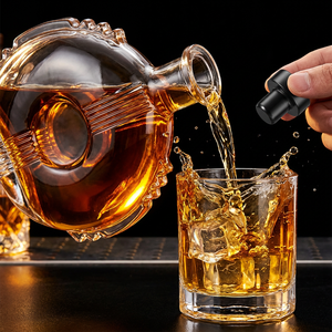 Verre à whisky, brandy, XO, vodka, tequila en cristal transparent sans plomb <span class=keywords><strong>de</strong></span> 700 ml, design européen, avec bouchon - Product Image 5