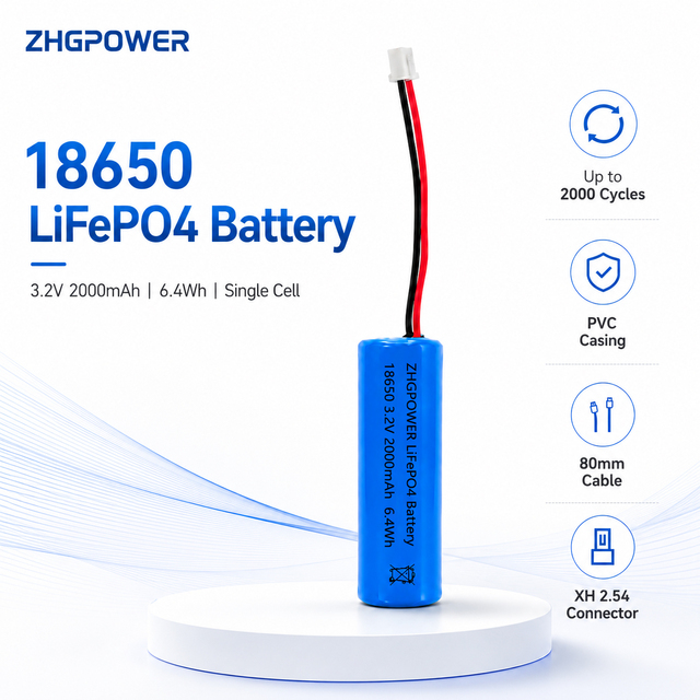 Factory Customized Professional 18650 3.2v 2000mah Battery Rechargeable Lifepo4 Battery