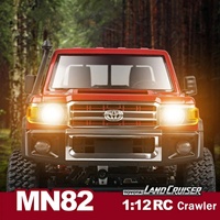Voiture RC tout-terrain MN82 1/12 rétro RTR 2.4G 4 canaux avec contrôle 50m, évitement d'obstacles, câble USB métallique, cadeau pour adultes et garçons