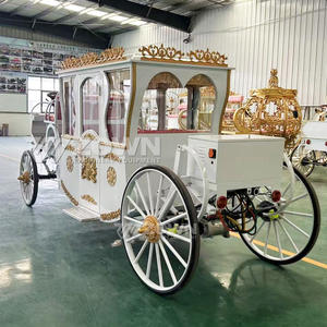 ZOWN Usine Personnalisé 4 Roues Royal Horse Carriage Wedding Carriage Tourist Vehicle 4-6 Personnes 2 Ans Garantie Vente Loisirs - Product Image 3