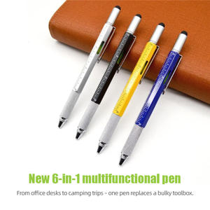 <span class=keywords><strong>Stylo</strong></span> multifonction en métal personnalisé Ranguo avec impression UV, outil 5 en 1 avec stylet, règle, niveau, tournevis, cadeau promotionnel d'<span class=keywords><strong>entreprise</strong></span> en vrac - Product Image 2
