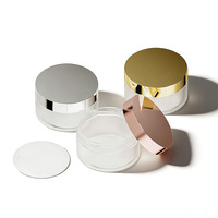 Pot de crème corporelle transparent de luxe 50ml 100ml 200ml, contenants vides pour produits cosmétiques et soins de la peau, ensembles d'emballage pour le visage