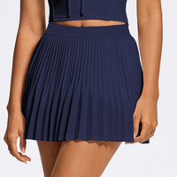 Jupe de tennis plissée pour femme, taille haute, avec short intégré, jupe évasée de golf, poche, respirante, pour le yoga, la gym, la course à pied