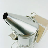 Hochwertiger Bienenstock raucher aus Edelstahl mit Hitzeschild schutz und Montage haken Neues Imkerei werkzeug