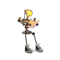Lampe de bureau LED à intensité variable alimentée par USB, style industriel, rétro, steampunk, en forme de tuyau, réglable, vintage, pour bureau et maison