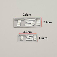 Lettres en métal chromé rouge 3D, emblème TSI, logo, autocollant pour coffre arrière de voiture, badge pour accessoires VW TSI