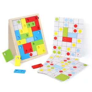 Logical Thinking Training Logical Thinking Box Game Suite Cultivate Patience Building Blocks Jigsaw Wooden Toys