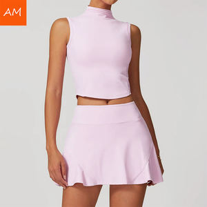 مخصص خفيف الوزن سريع الجفاف للياقة البدنية صالة الألعاب الرياضية حمالة الصدر بدون أكمام الجري ملابس رياضية النساء إعداد التنس - Product Image 2