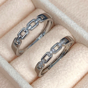 Anello regolabile con zirconi Love Weave, gioiello da dito alla moda per donna, da indossare tutti i giorni. - Product Image 2