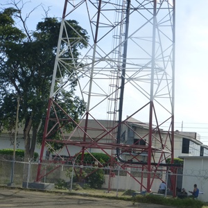 Tháp viễn thông với sét và vật liệu nối đất, ánh sáng hàng không, hệ thống bắt giữ mùa thu 3 hoặc 4 chân tháp thép - Product Image 3