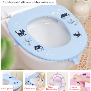 Tapis en caoutchouc de silicone souple et imperméable pour soins capillaires, protection et désinfection simple du siège de toilette, soin des genoux, article ménager - Product Image 4