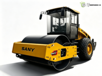 Rouleau compresseur vibrant à tambour unique SANY SSR120C-6 de 12 tonnes d'occasion |   CE |   EPA |   Moteur Kubota EURO 5 75KW à entraînement hydraulique pour travaux du sol