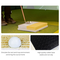 Tapis d'entraînement de golf 2-en-1 et simulateur de sable réaliste pour l'entraînement au chipping et au putting