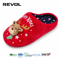 Chaussons d'intérieur chauds et confortables en fausse fourrure, antidérapants, légers, pour l'hiver, en promotion pour les fêtes de Noël