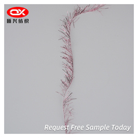 Wholesale Ou Xing OX-047 2cm Oblique Pink Polyester Crochet Yarn for Knitting/Weaving/Decorative Crafts Carton Packed 1000KG MOQ