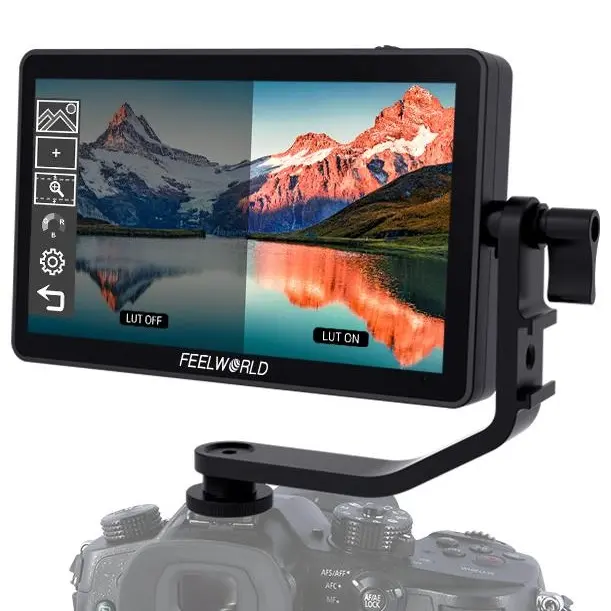 FEELWORLD F6 زائد V2 6 بوصة على كاميرا DSLR جهاز المراقبة الميدانية 3D طرفية اللمس شاشة IPS FHD 1920x1080 450 الصئبان HDM كاميرا جهاز المراقبة الميدانية