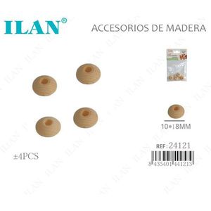 Perline in Legno Ilan 10x18 mm per Accessori d'Abbigliamento - Product Image 1