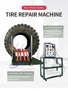 AUCARE Vulcanizzatore Portatile a Doppio Riscaldamento per Pneumatici OTR, <span class=keywords><strong>Kit</strong></span> Riparazione <span class=keywords><strong>Gomme</strong></span> Certificato CE ISO, per Pneumatici <span class=keywords><strong>Auto</strong></span> Tubeless da 16-25 Pollici, 220V - Product Image 4