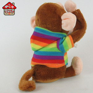 Giocattolo elettronico scimmia peluche Peek a Boo baby toy monkey con T-shirt - Product Image 5
