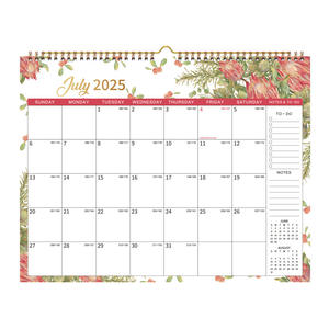 2025 трансграничный 18-месячный английский календарь печатная бумага A3 Швейные переплеты для настенных памяток расписание деловых подарков - Product Image 5