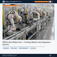 Bras robotisé industriel clé en main FR10 10 kg 6 axes, système de chargement et de déchargement pour ligne de production électronique, conception de poste de travail personnalisée