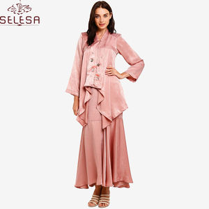 Новое поступление, скромная мусульманская женская одежда с длинным рукавом Baju Kurung, элегантная женская одежда в стиле русалки, батик кебая, Малайзия - Product Image 1