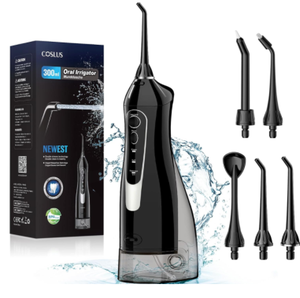 Stuzzicadenti filo d'acqua portatile cordless bocca doucher 300ML ricaricabile per irrigazione da viaggio - Product Image 1