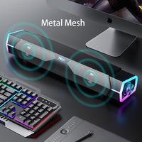Barre de jeu HIFI avec lumières colorées RVB Haut-parleur d'ordinateur Haut-parleur de jeu sans fil Barre de son Haut-parleur d'ordinateur