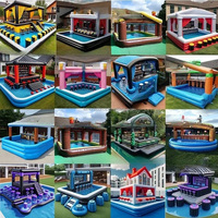 Bar promotionnel commercial d'événement de fête tente de piscine Portable flottant boîte de nuit Blowup barres gonflables Pub