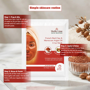 Arcilla Roja Francesa de Lujo y Aceite de Argán Marroquí Cryo para Hidratación Profunda, Reducción de Poros e Iluminación de la Piel - Product Image 5