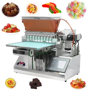 2023 Hot Selling Semi Automatic Small Lab Scale Jelly Sugar Deposit Manual Hard Candy Make Depositor Bear Gummy Machine