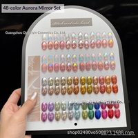 XIANZHIYIN – Nouveau Kit de Poudres Magiques Effet Miroir 48 Couleurs 2026 – Poudres Fantaisie Aurore et Poudres Effet Clair de Lune Ultra Brillantes pour Salons de Manucure (Vente en Gros)