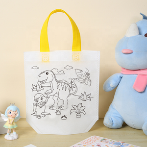 DIY Coloriage Graffiti Sac Étudiant Dessin Animé À La Main Dessin, Non Tissé Coloriage Sac, Maternelle Enfants Cadeau Toile Sac - Product Image 3