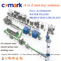 Usine d'eau minérale entièrement automatique / Ligne de production complète de machines de remplissage et d'embouteillage d'eau pour bouteilles PET d'eau minérale pure