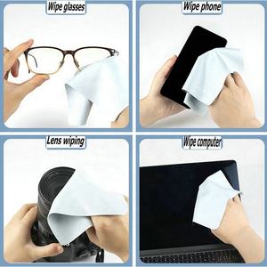 Haute qualité <span class=keywords><strong>lunettes</strong></span> nettoyant microfibre <span class=keywords><strong>lunettes</strong></span> chiffon de nettoyage lentille téléphone écran chiffon de nettoyage Logo client - Product Image 6