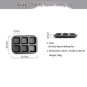 Moule à pâtisserie carré antiadhésif en acier au carbone, mini moule à pain pour pain de mie fait <span class=keywords><strong>maison</strong></span> et gâteaux aux hamburgers - Product Image 6