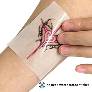 Adesivi personalizzabili per tatuaggi a secco 90*60mm materiale in PVC per trasferimento a stampa senza bisogno di acqua, nuovi design tecnologici di colore bianco - Product Image 1