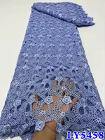 Nouveau design de tissu en dentelle cordonnée, broderie en dentelle guipure, tissu en dentelle soluble dans l'eau vert pour robe femme